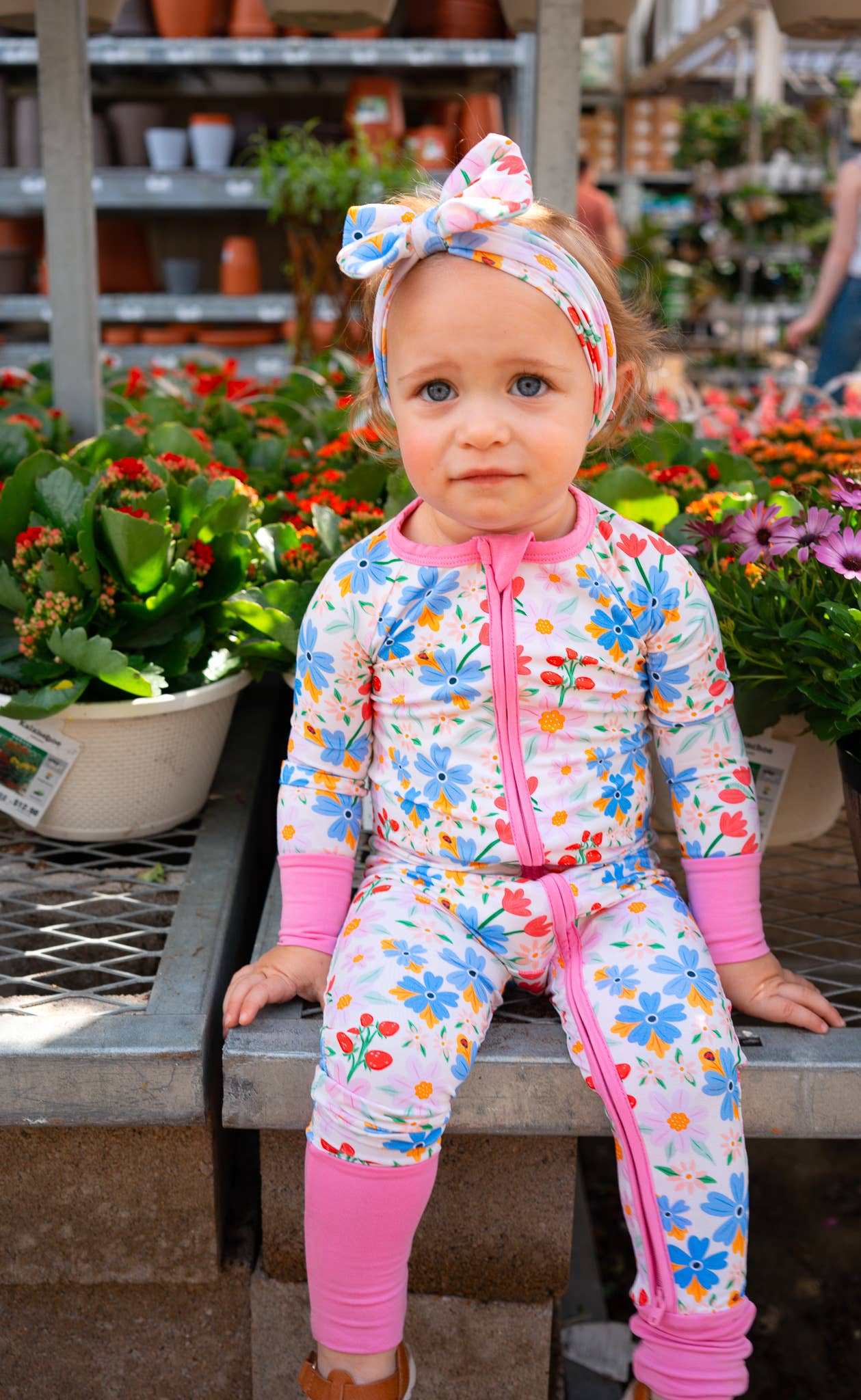 Ladybug Floral Bamboo Zippy Pajamas