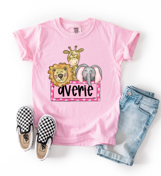 Girl Character Personalized  Zoo