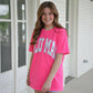 LM-CM-1000 Camo Adult Neon Pink Comfort Colors Tee