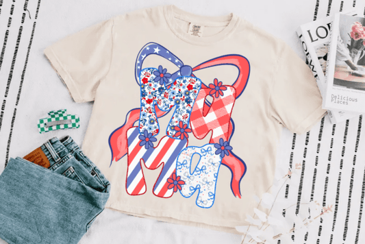Preppy bow mama 4th