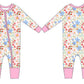Ladybug Floral Bamboo Zippy Pajamas